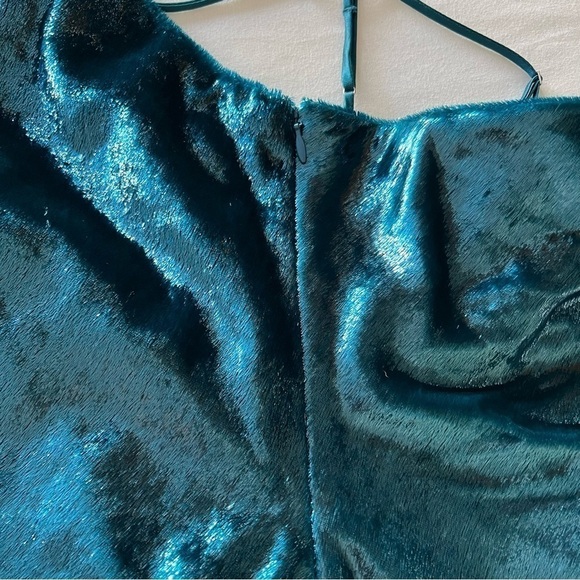 Cinq A Sept Shiny Astrid Dress in Teal Topaz - Picture 12 of 16